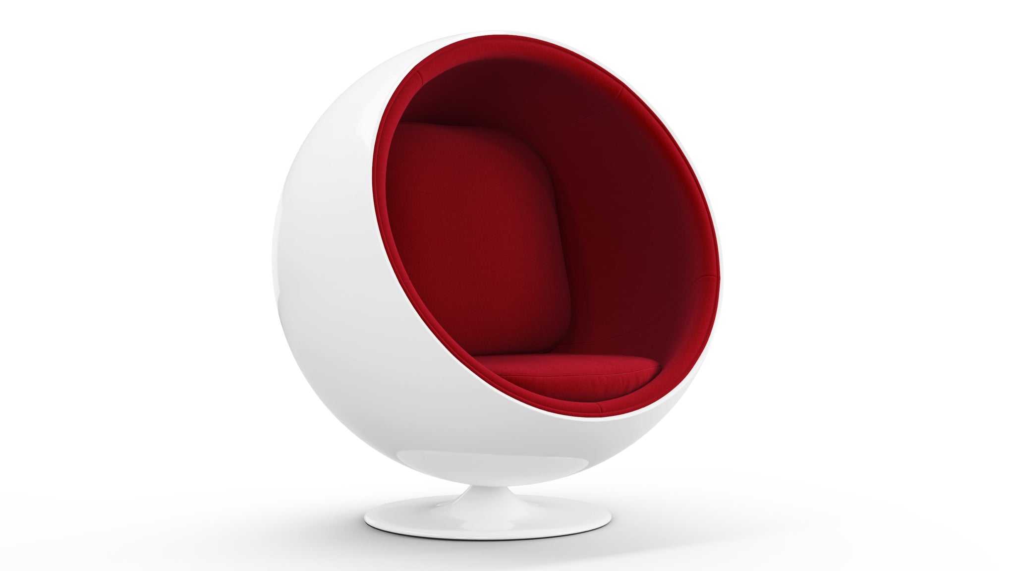 Ball - Ball Chair, Bold Red Wool