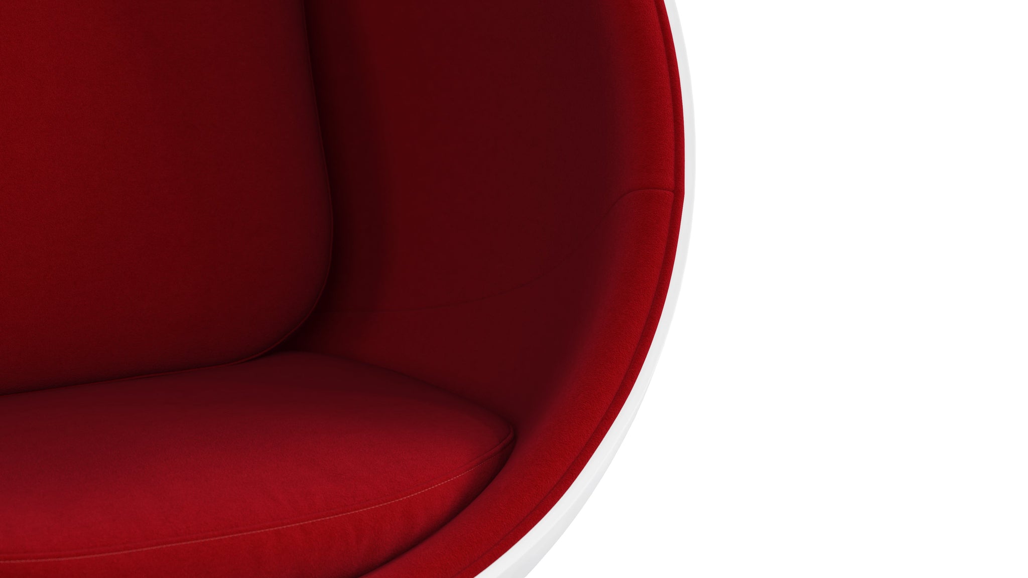 Ball - Ball Chair, Bold Red Wool