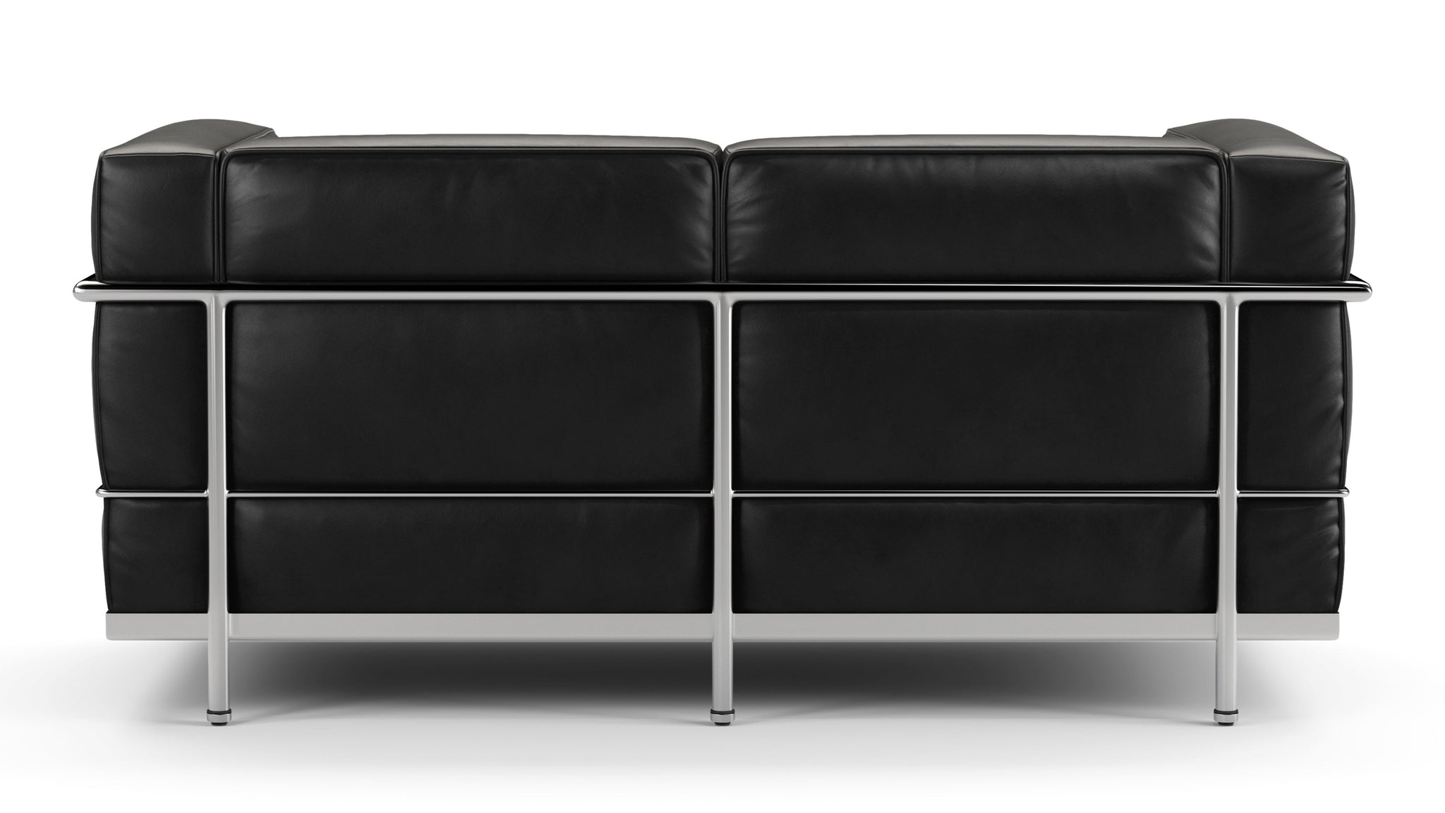 Corbusier - Corbusier Grand Modele Two Seater Sofa, Midnight Black Premium Leather