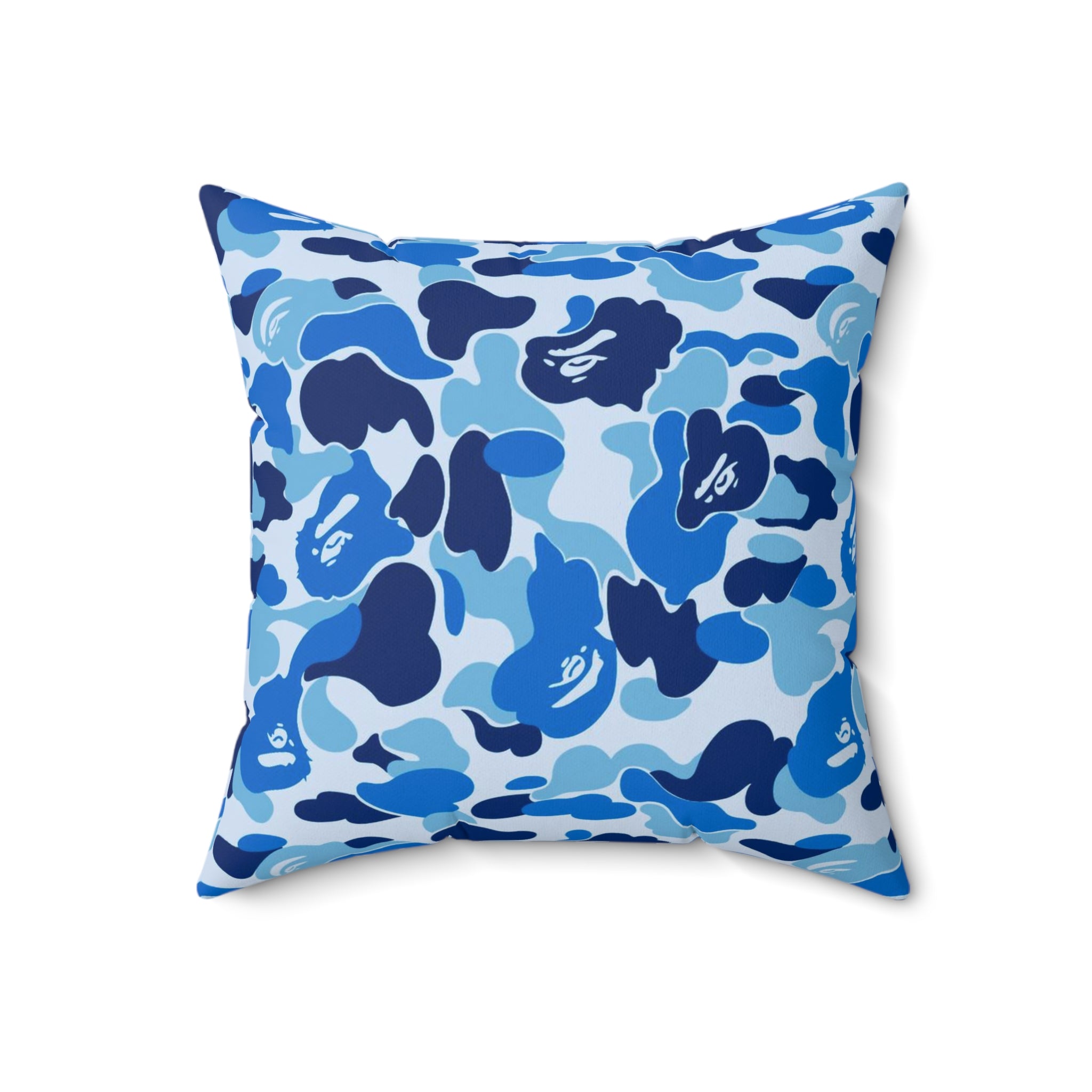 Camo Throw Pillow - Blue