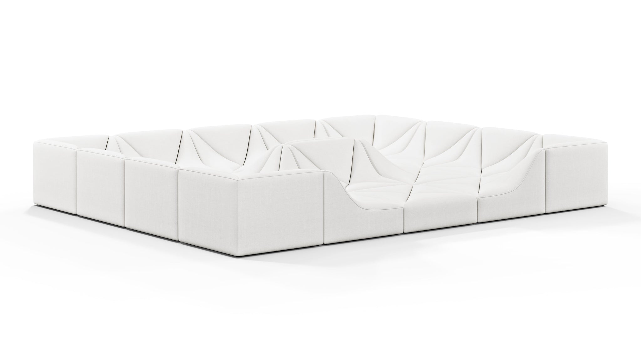 Dune - Dune Sectional Sofa, Large, Ivory Linen