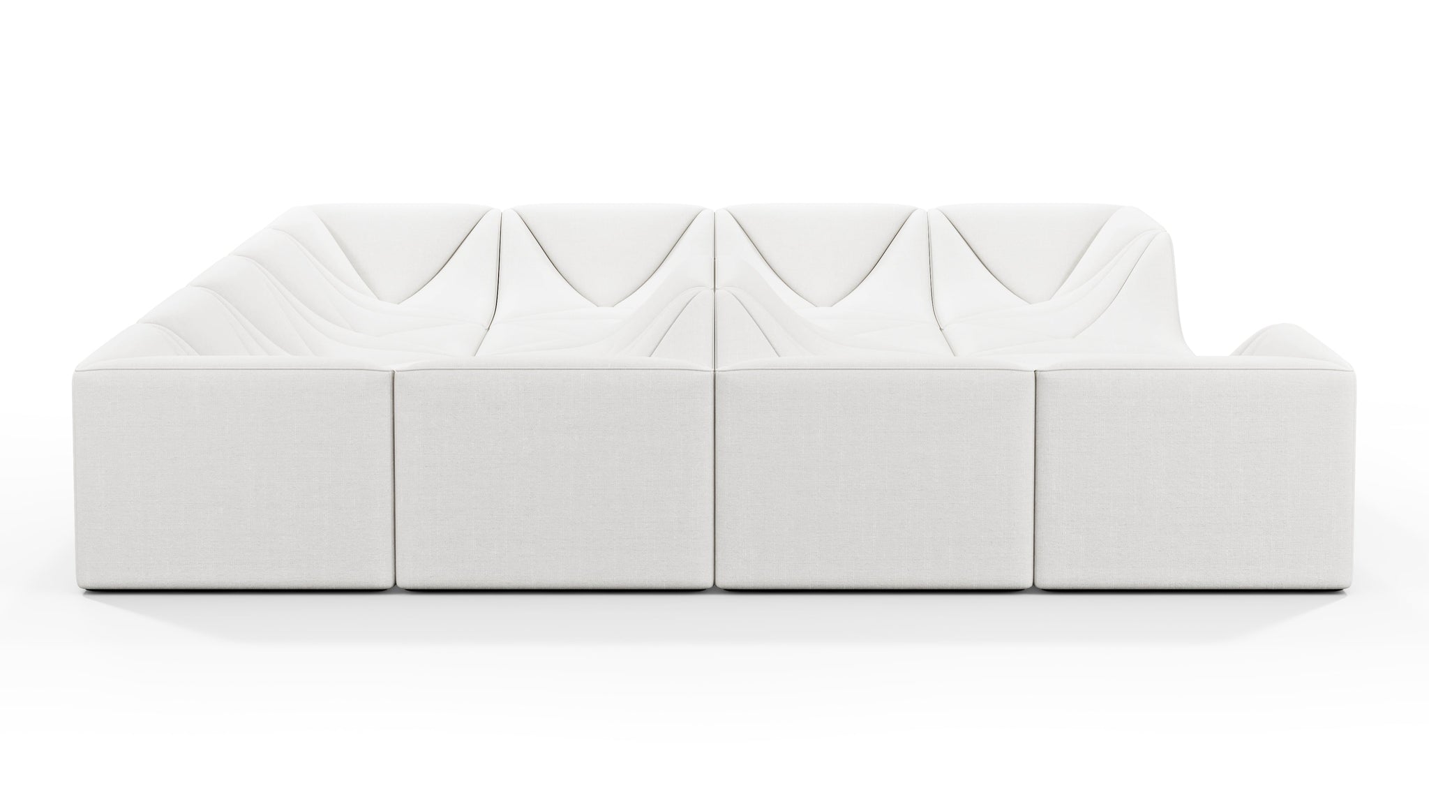 Dune - Dune Sectional Sofa, Large, Ivory Linen