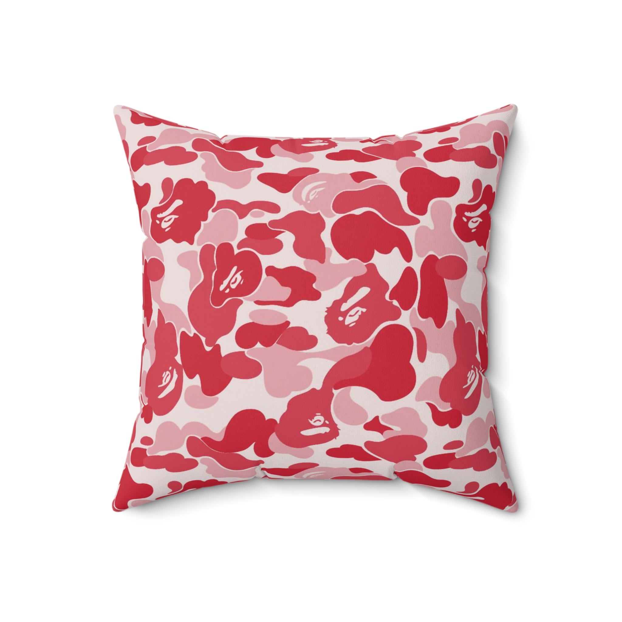 Camo Throw Pillow - Red