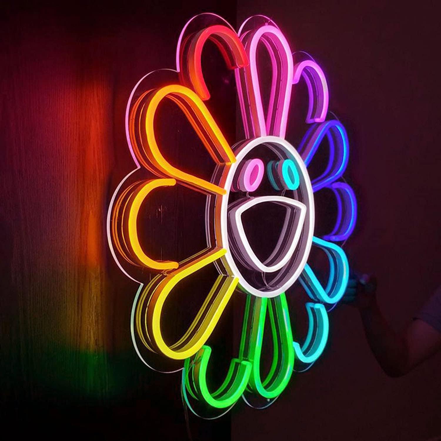 Happy Flower Neon Sign