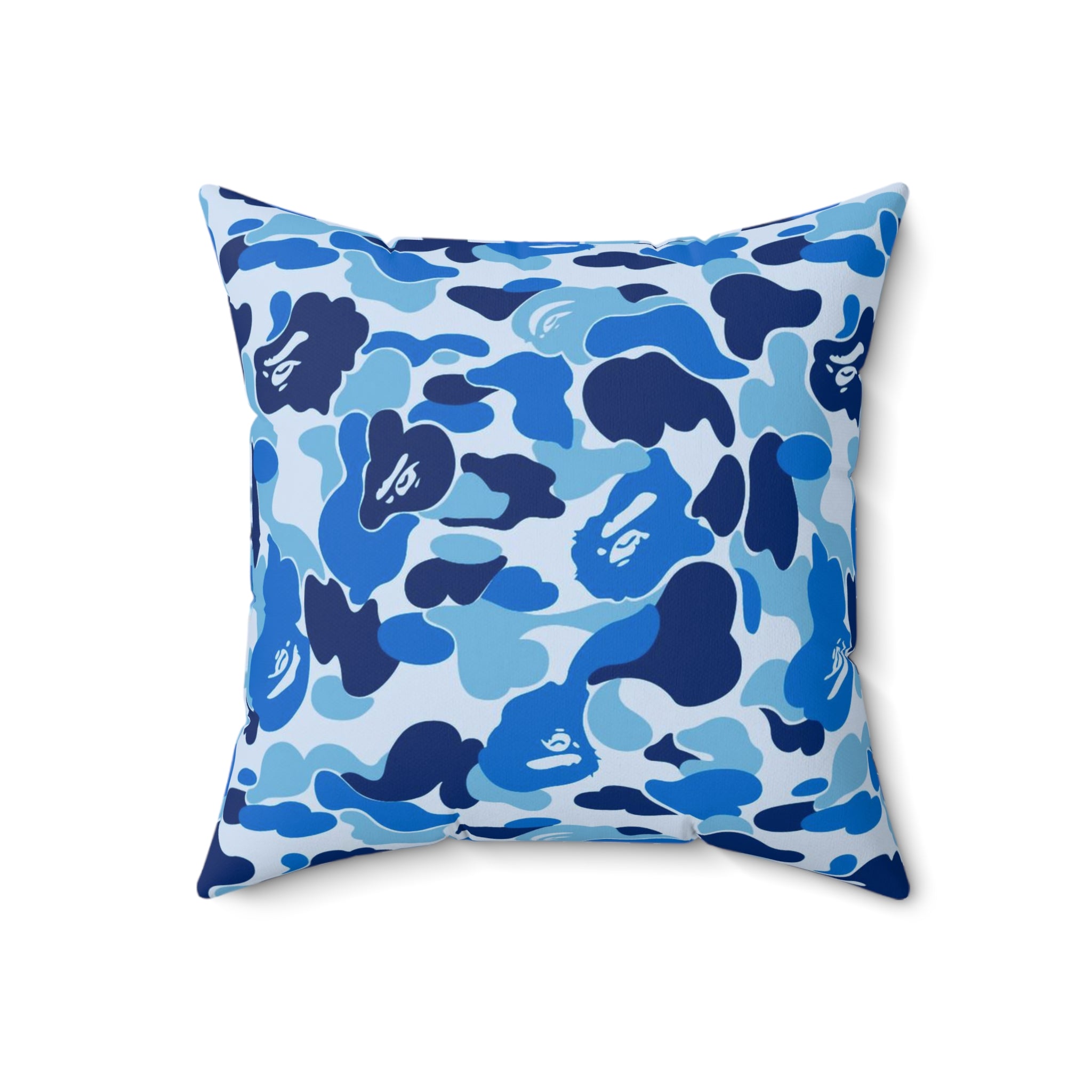 Camo Throw Pillow - Blue