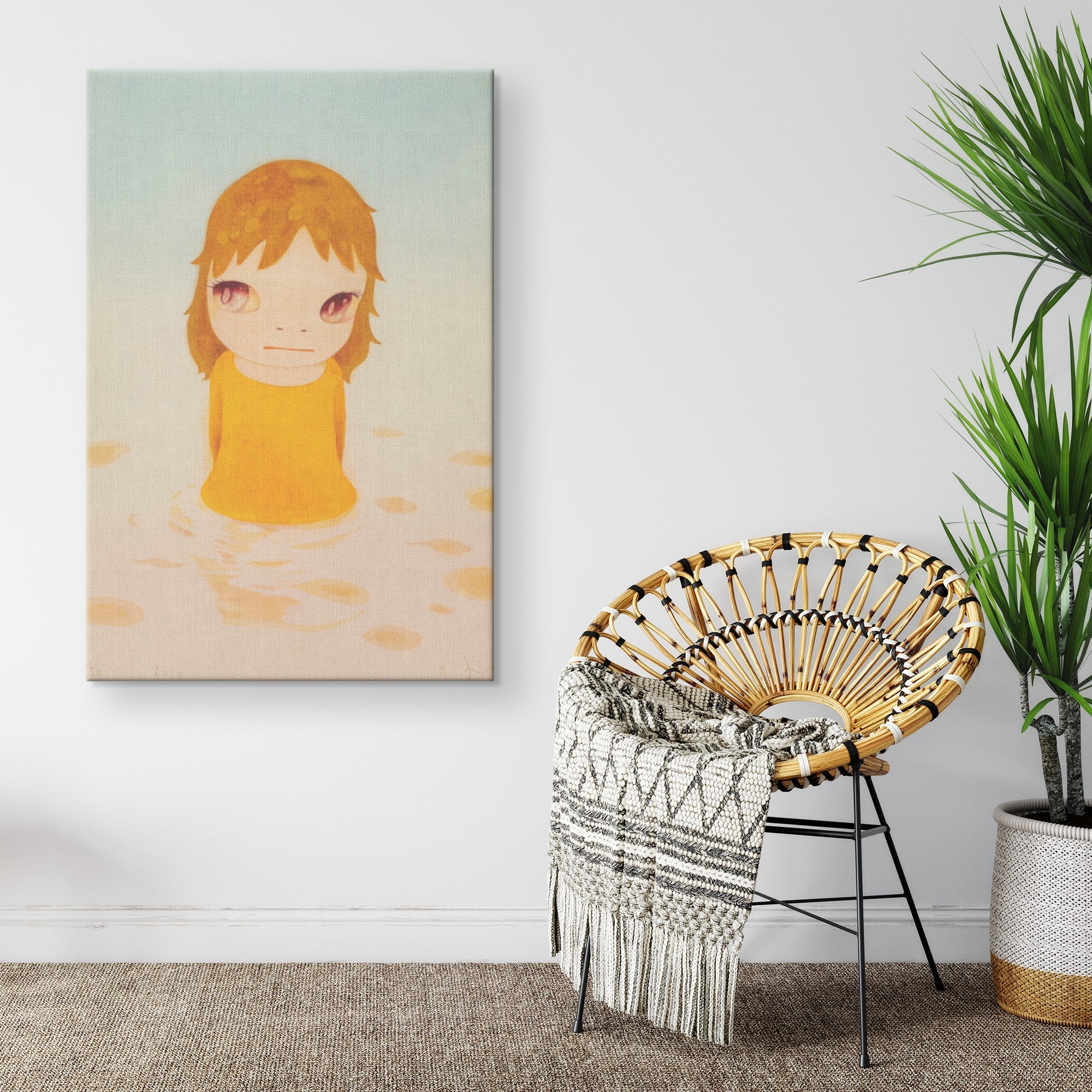 "Girl in the Pond" Canvas Print