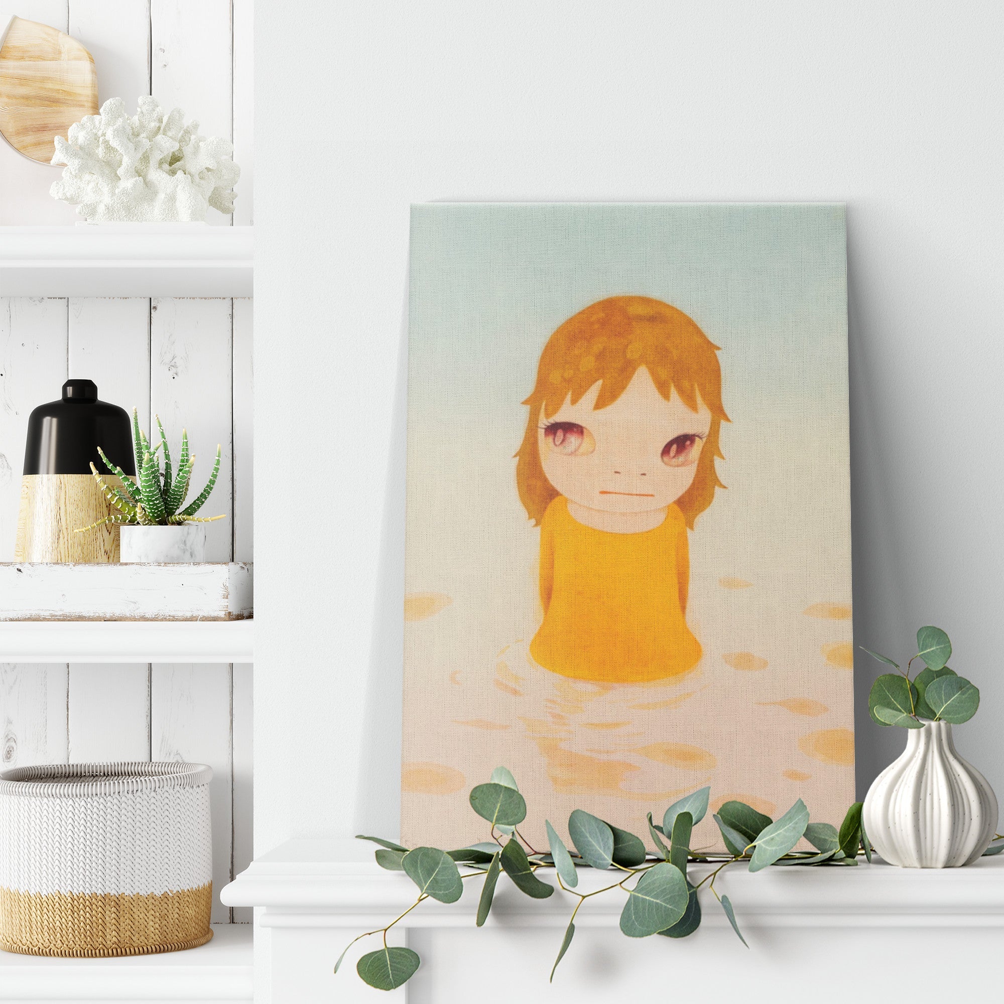 "Girl in the Pond" Canvas Print