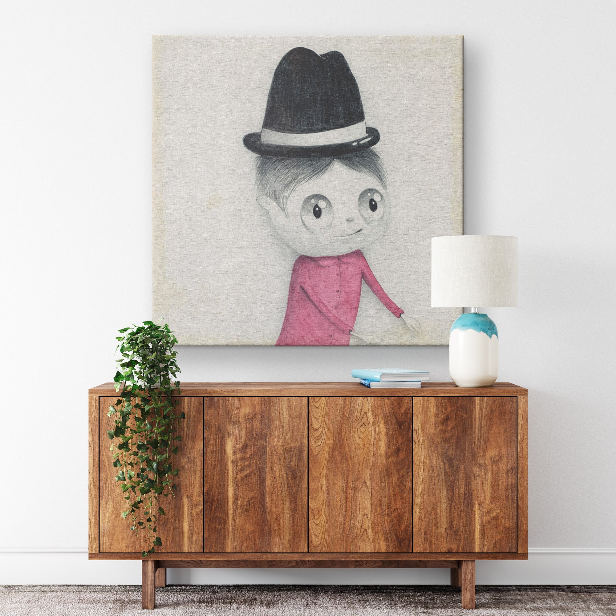 "Hat Man" Canvas Print