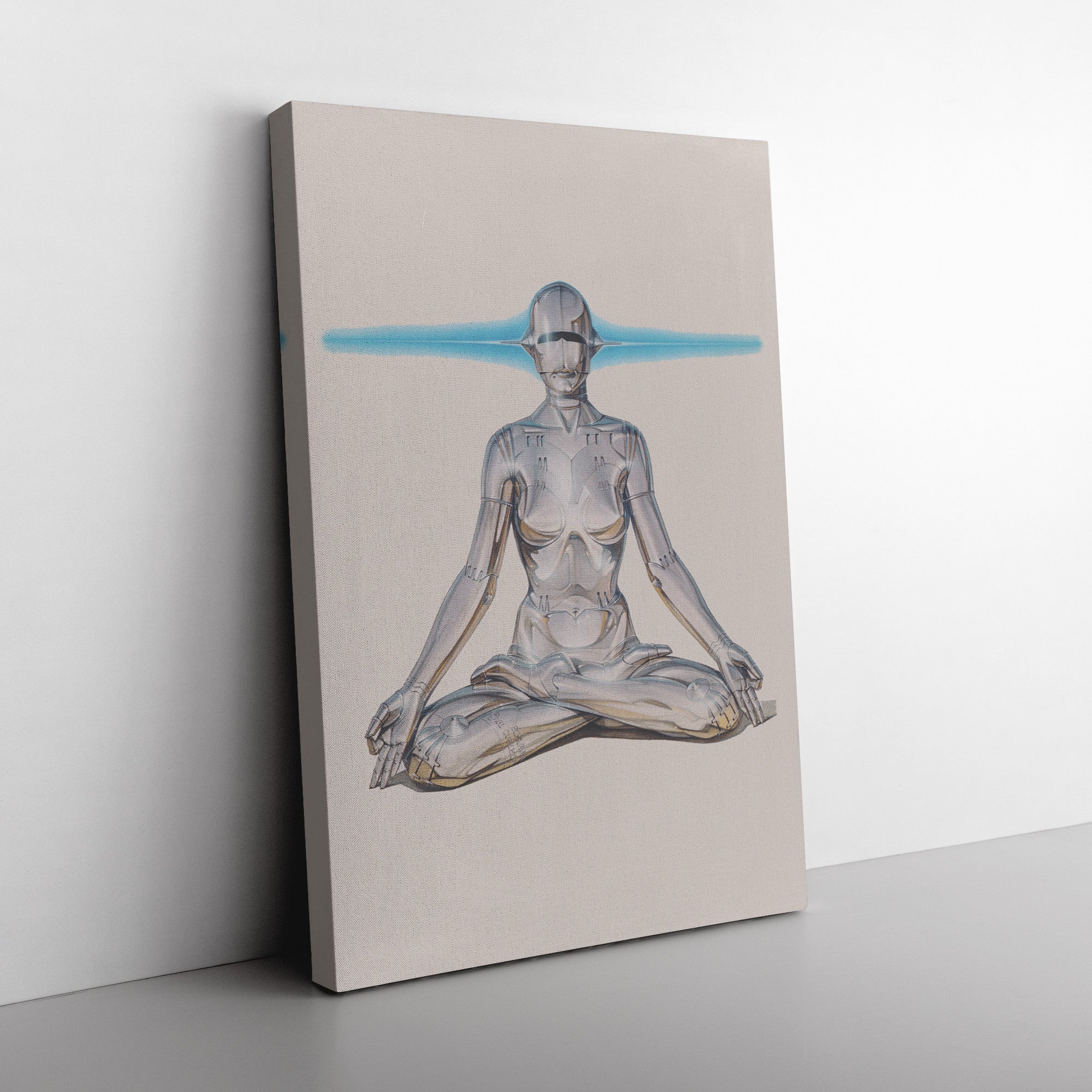 "Meditating Robot" Canvas Print