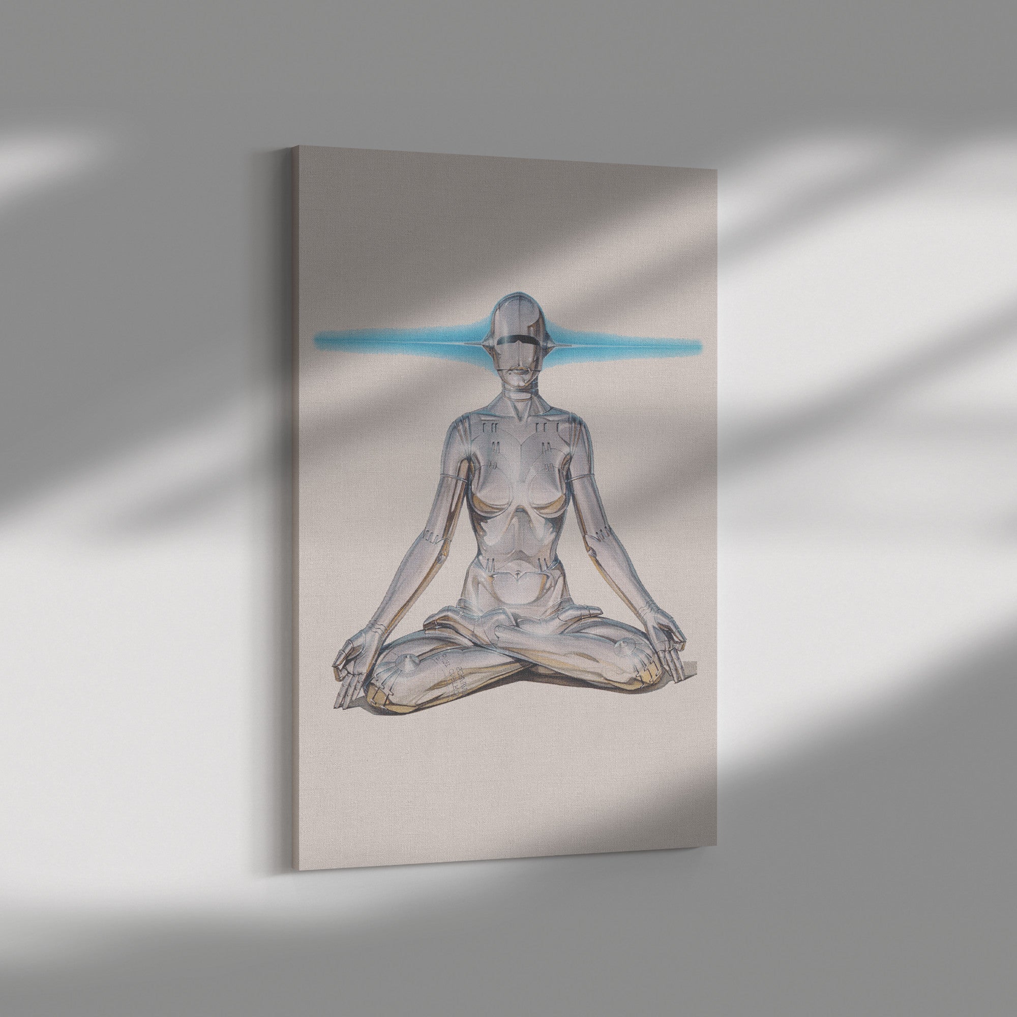 "Meditating Robot" Canvas Print