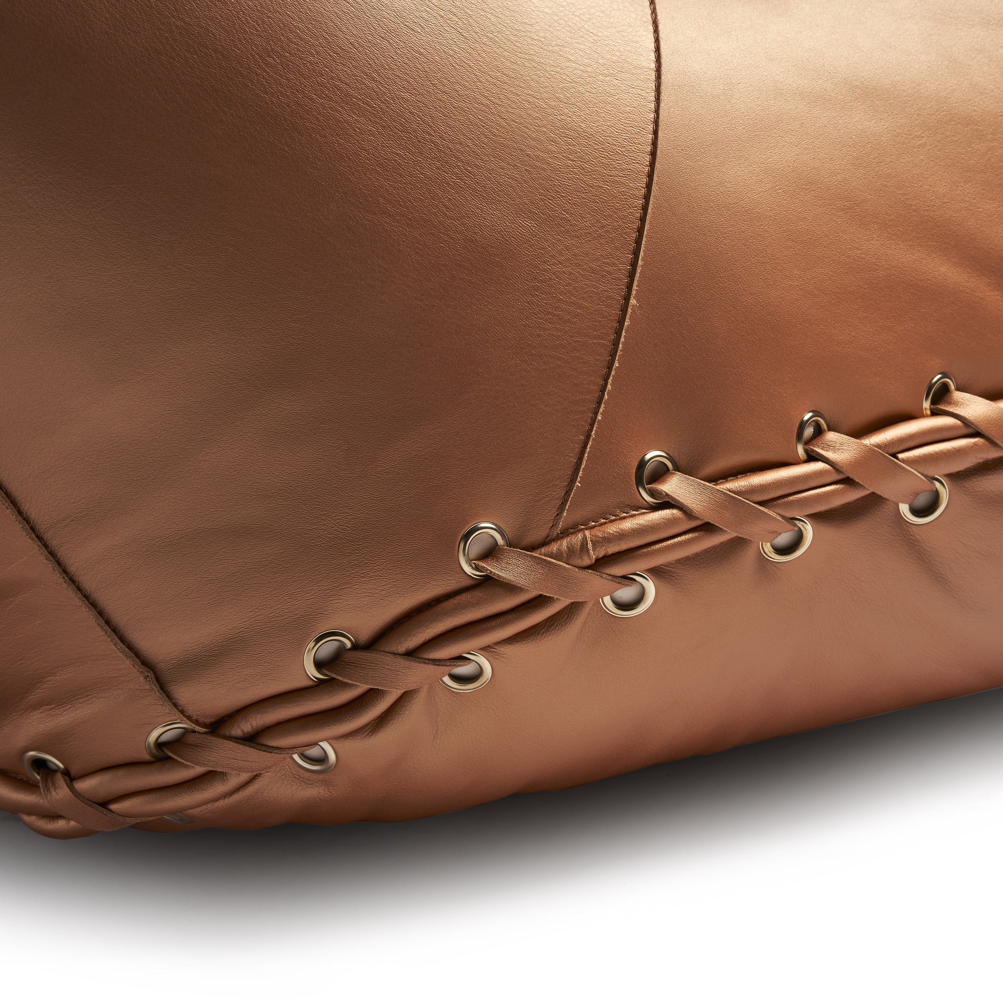 Poltronova 'Joe' Gold Baseball Glove Armchair Stitching Detail