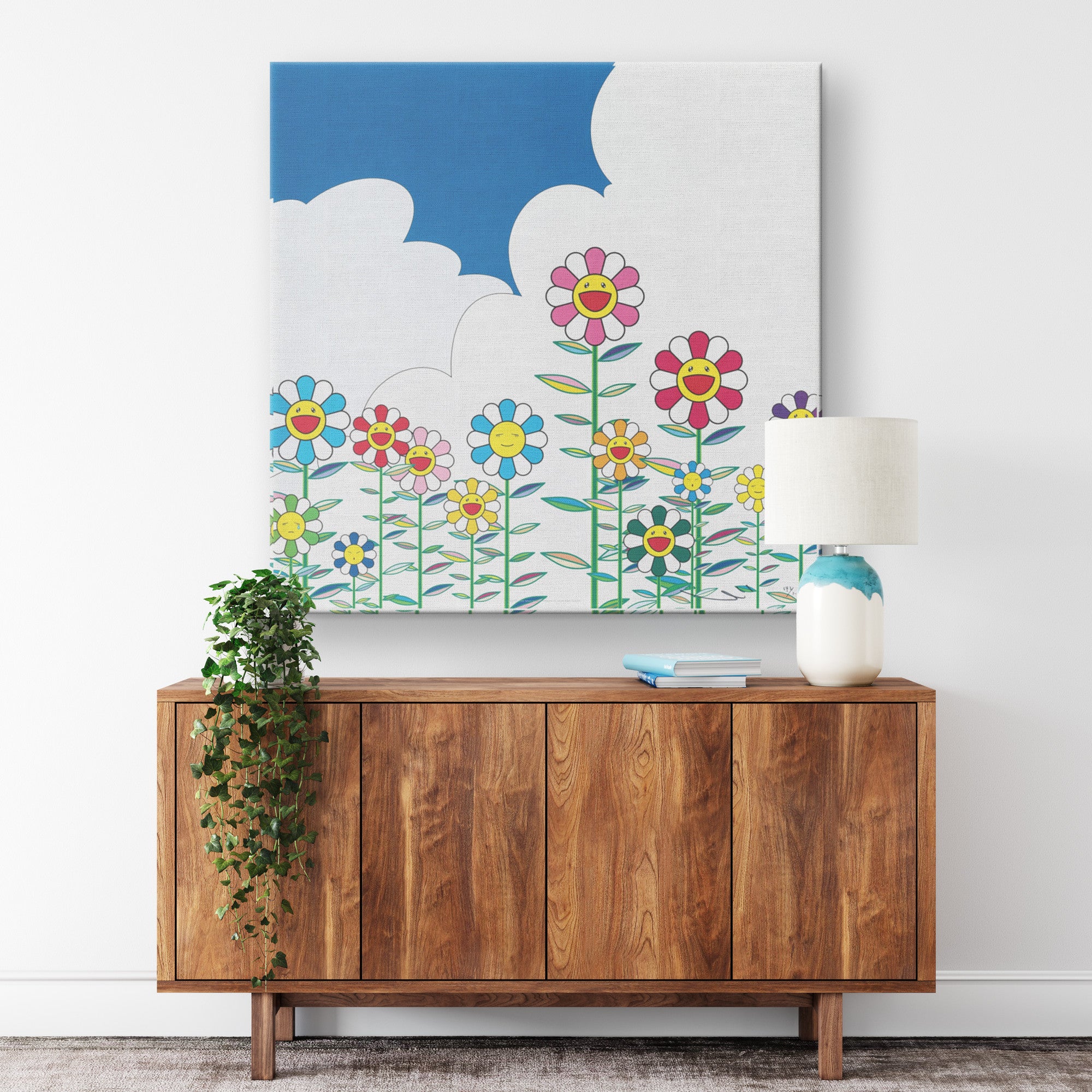 "Happy Flower Field" Canvas Print