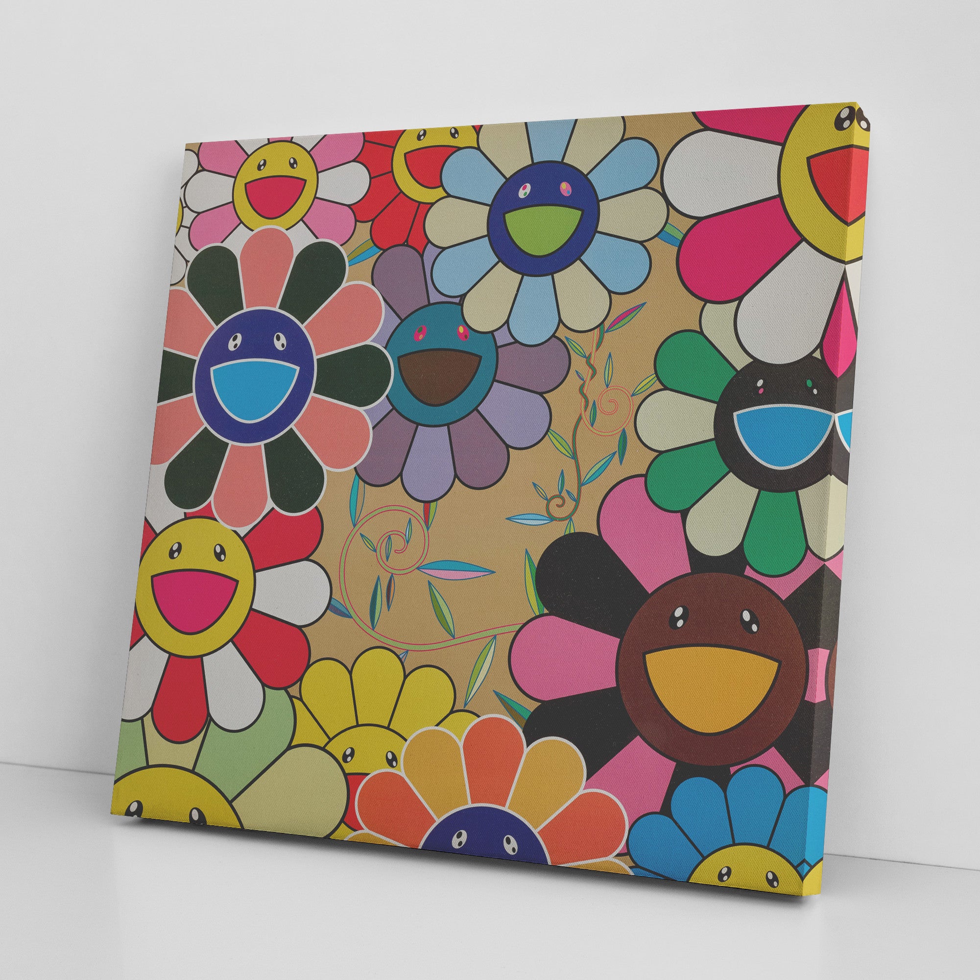 "Big Happy Flowers" Canvas Print