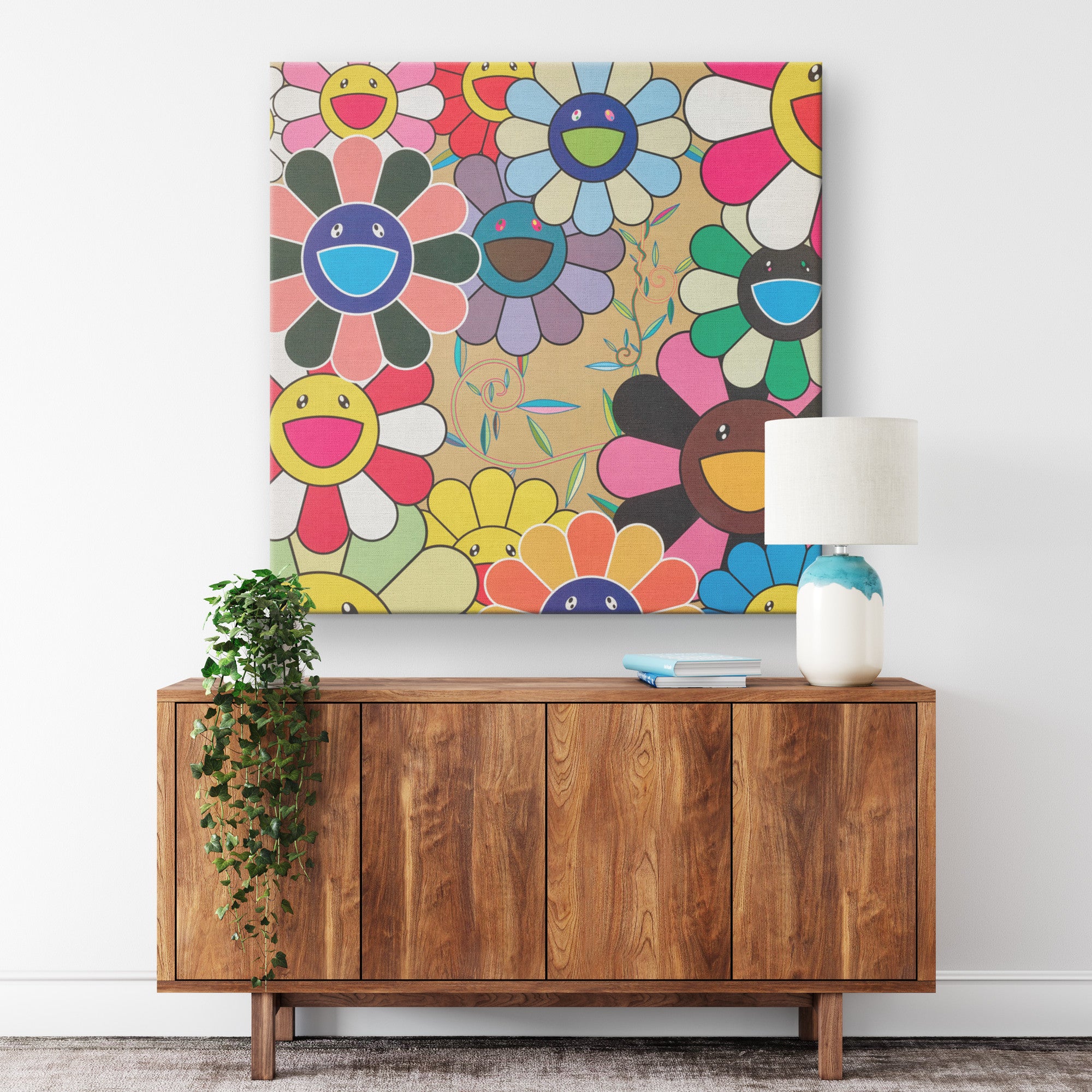 "Big Happy Flowers" Canvas Print