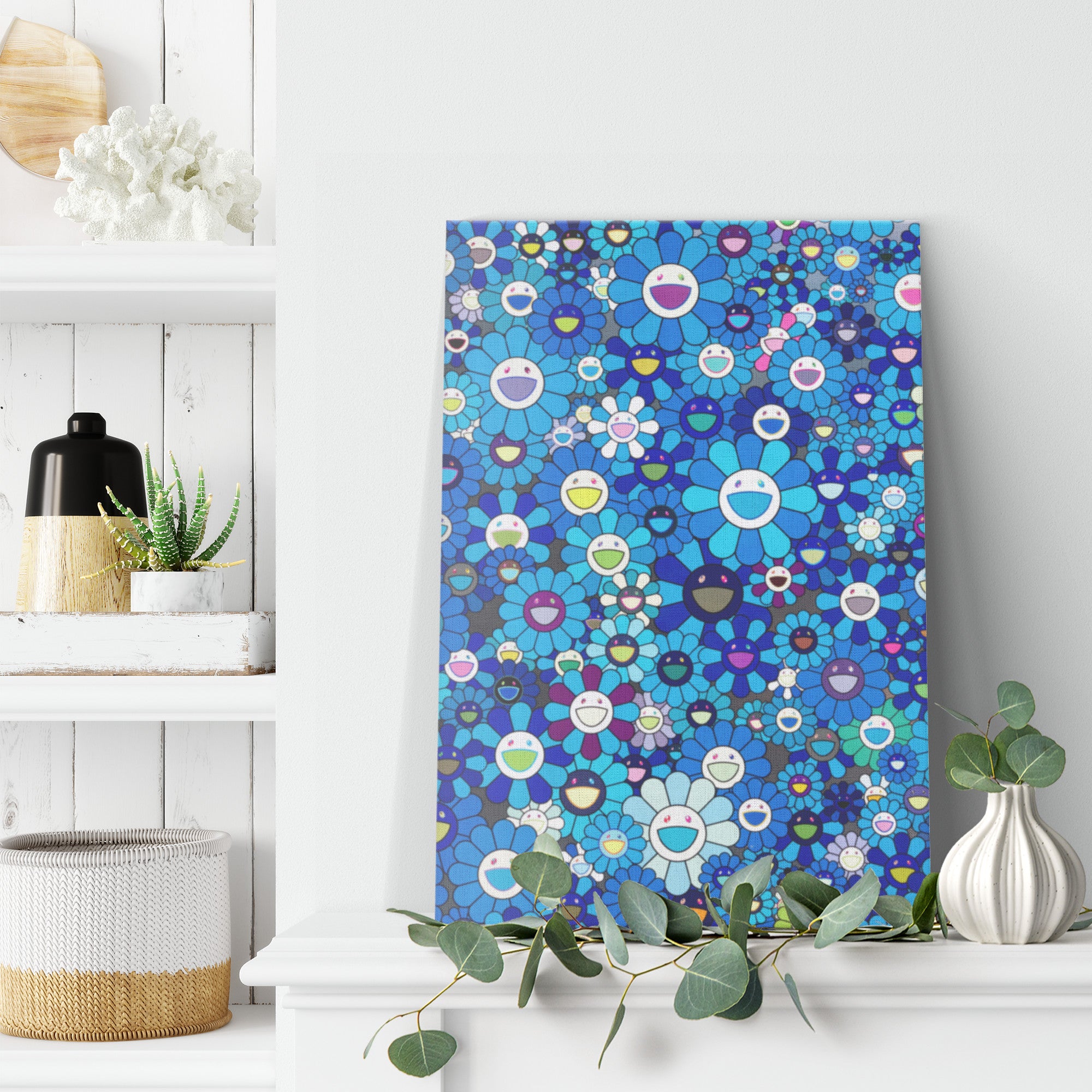 "Blue Flowers" Canvas Print