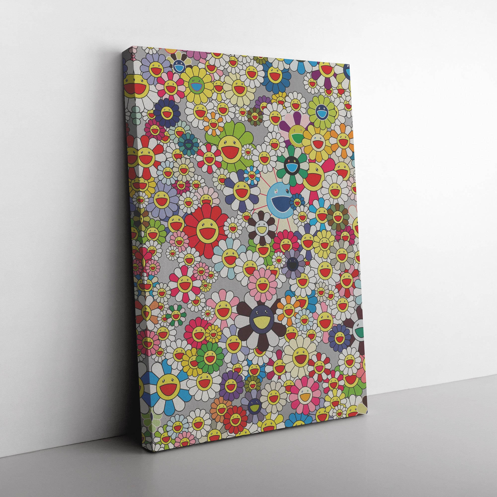 "Rainbow Flowers" Canvas Print