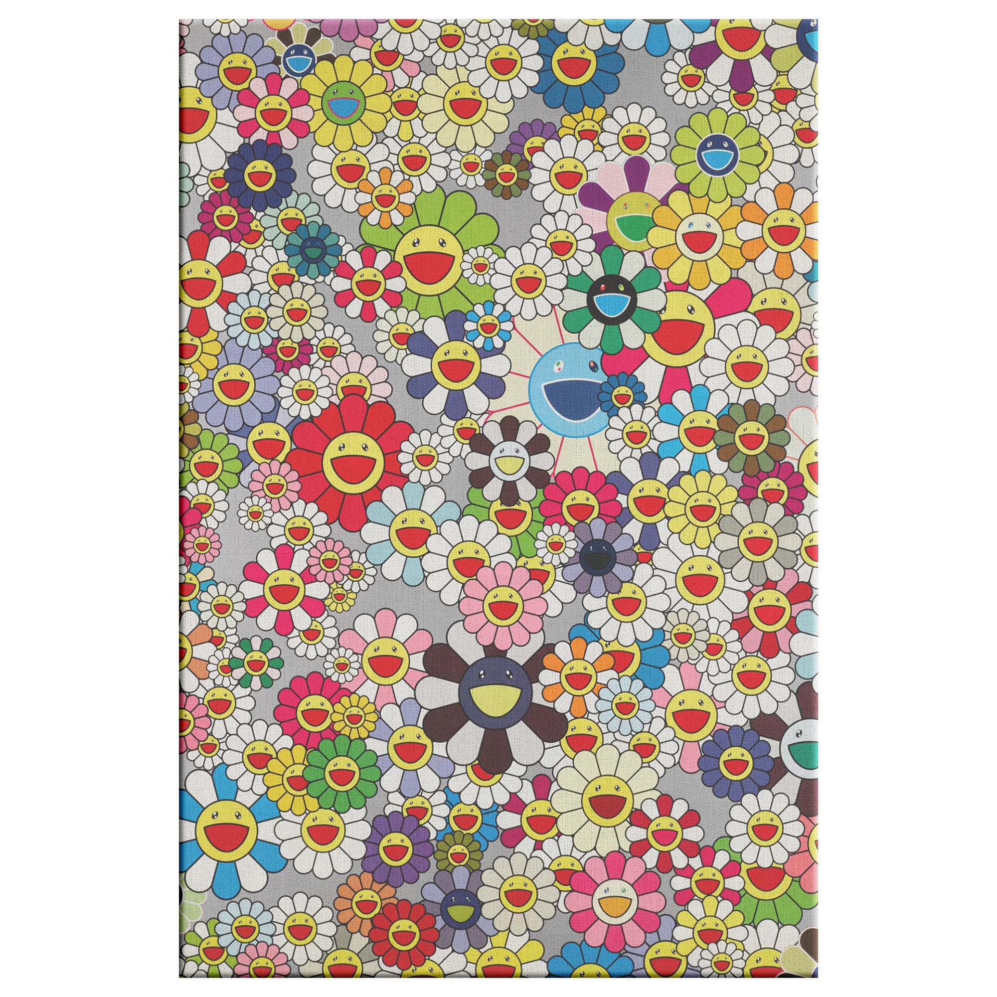 "Rainbow Flowers" Canvas Print