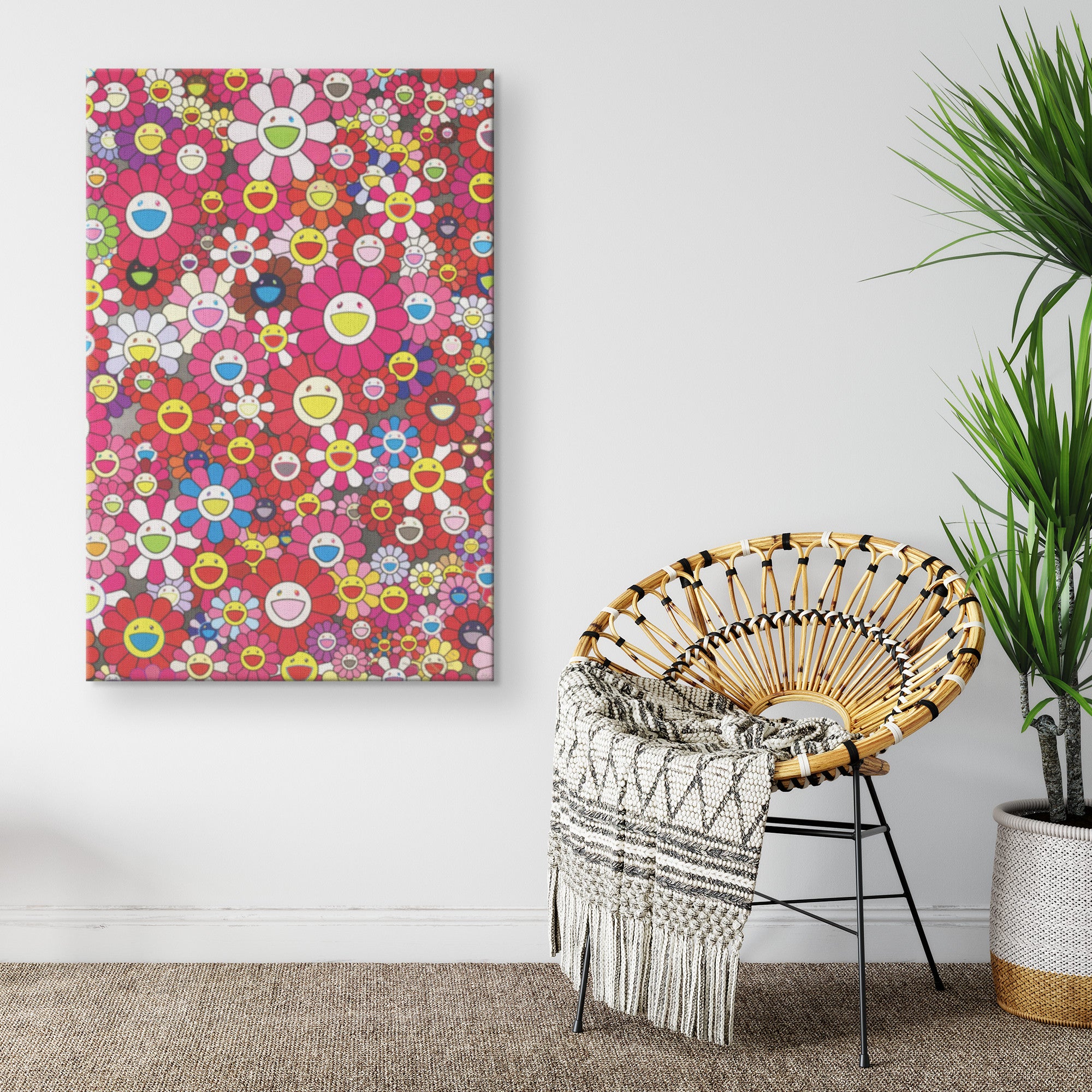 "Red Flowers" Canvas Print