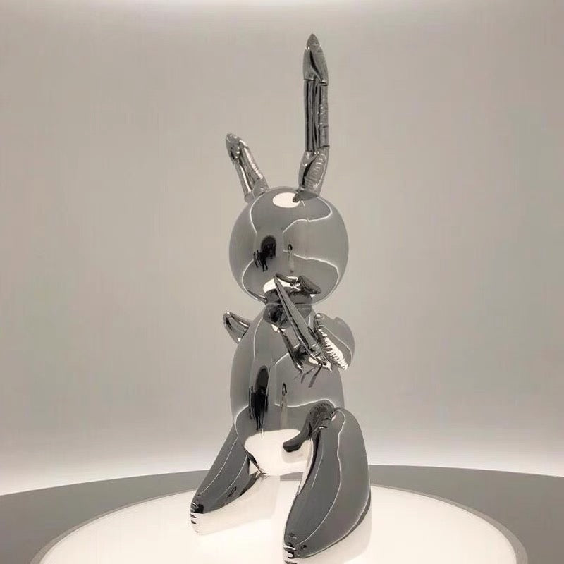 Chrome Rabbit Sculpture