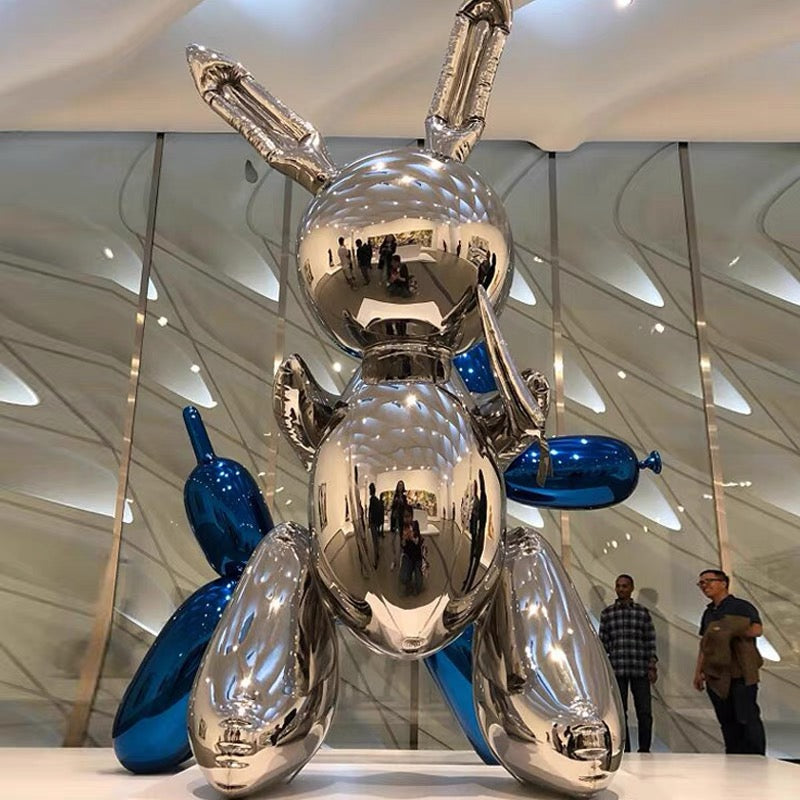 Chrome Rabbit Sculpture