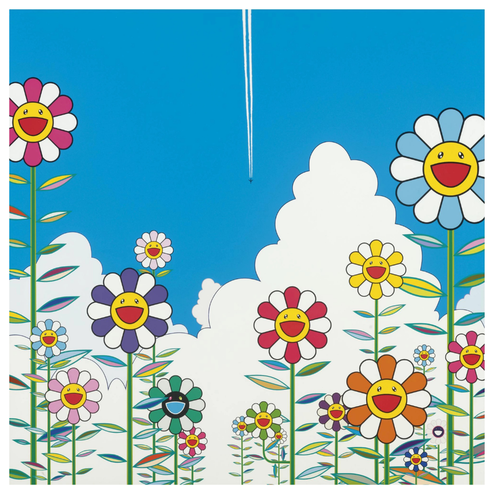 "Smiling Flowers in the Sky" Canvas Print