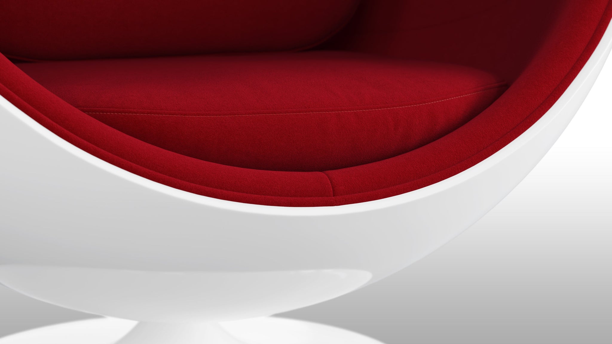 Ball - Ball Chair, Bold Red Wool