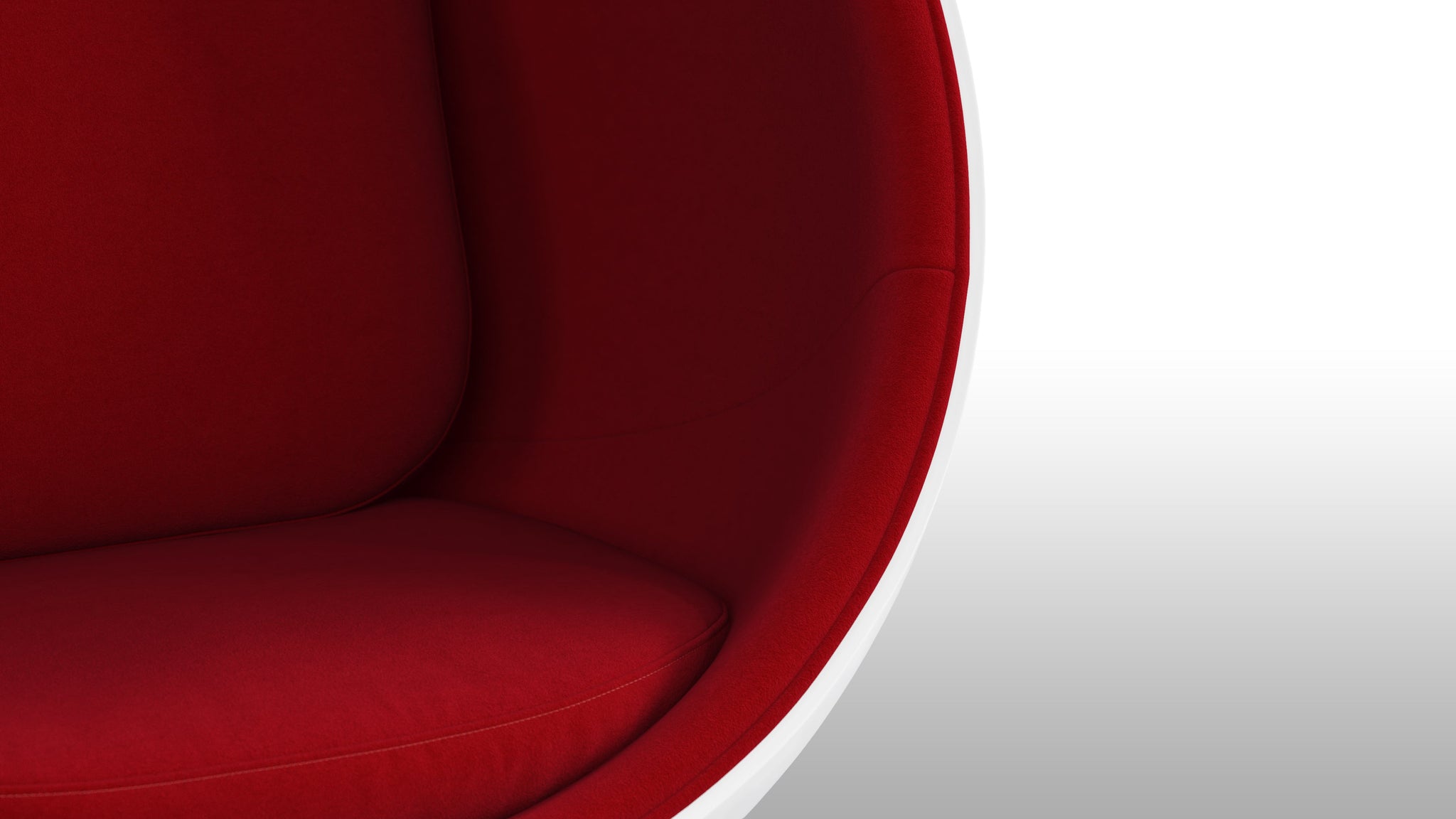 Ball - Ball Chair, Bold Red Wool