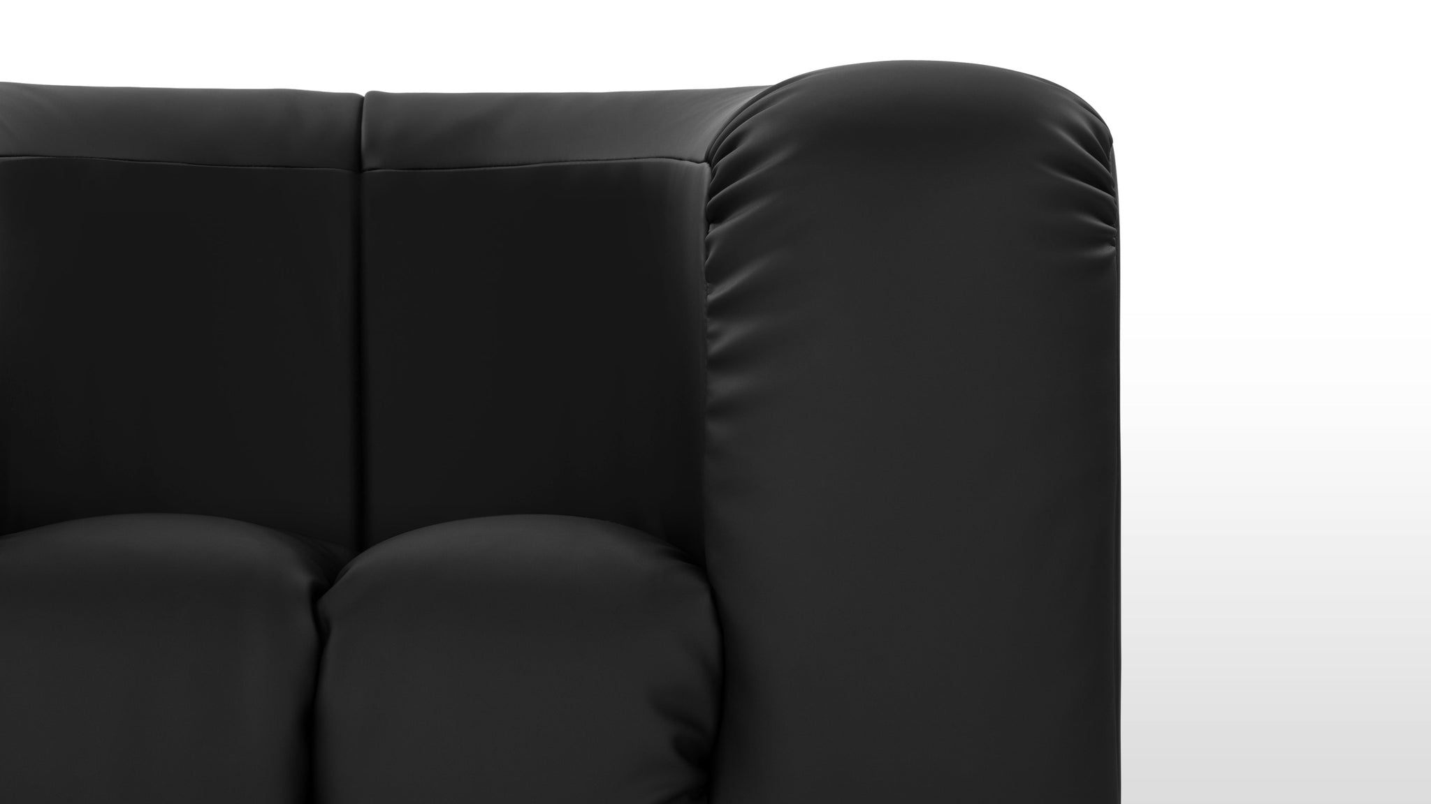 Seb - Seb Lounge Chair, Black Vegan Leather